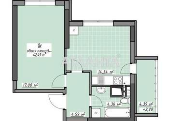 1-кімнатна квартира за адресою Глушко ак. Пр. (площа 42,5 м²) - фото 37 1-кімнатна квартира за адресою Глушко ак. Пр. (площа 42,5 м²) - Atlanta.ua - фото 37