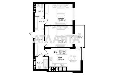 2-комнатная квартира по адресу ул. Лесная (площадь 68,8 м²) - фото 8 2-комнатная квартира по адресу ул. Лесная (площадь 68,8 м²) - Atlanta.ua - фото 8