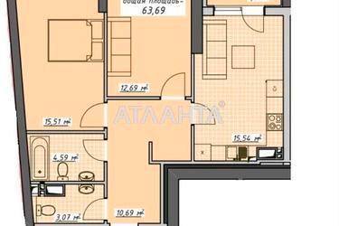 2-комнатная квартира по адресу Курортный пер. (площадь 63,7 м²) - фото 7 2-комнатная квартира по адресу Курортный пер. (площадь 63,7 м²) - Atlanta.ua - фото 7