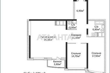 3-комнатная квартира по адресу Гагарина пр. (площадь 100,4 м²) - фото 30 3-комнатная квартира по адресу Гагарина пр. (площадь 100,4 м²) - Atlanta.ua - фото 30