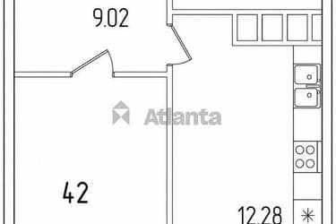 1-комнатная квартира по адресу ул. Краснова (площадь 42 м²) - фото 13 1-комнатная квартира по адресу ул. Краснова (площадь 42 м²) - Atlanta.ua - фото 13