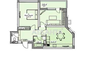 2-комнатная квартира по адресу Курортный пер. (площадь 62,3 м²) - imageAlt 33 2-комнатная квартира по адресу Курортный пер. (площадь 62,3 м²) - Atlanta.ua - imageAlt 33