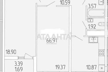2-кімнатна квартира за адресою вул. Краснова (площа 68,4 м²) - фото 11 2-кімнатна квартира за адресою вул. Краснова (площа 68,4 м²) - Atlanta.ua - фото 11