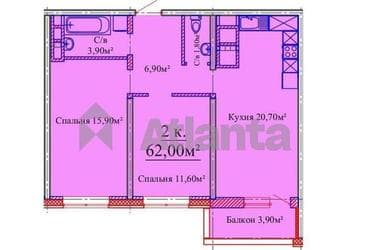 2-кімнатна квартира за адресою вул. Варненська (площа 66 м²) - фото 33 2-кімнатна квартира за адресою вул. Варненська (площа 66 м²) - Atlanta.ua - фото 33