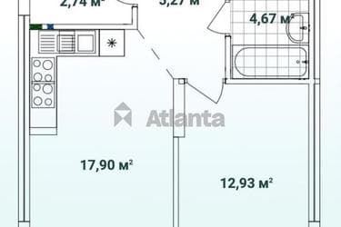 1-комнатная квартира (площадь 42 м²) - imageAlt 20 1-комнатная квартира (площадь 42 м²) - Atlanta.ua - imageAlt 20