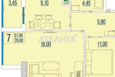 2-кімнатна квартира за адресою вул. Бугаївська (площа 53,1 м²) - фото 16 2-кімнатна квартира за адресою вул. Бугаївська (площа 53,1 м²) - Atlanta.ua - фото 16