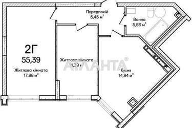 2-комнатная квартира по адресу ул. Кобылянской Ольги (площадь 55,4 м²) - imageAlt 17 2-комнатная квартира по адресу ул. Кобылянской Ольги (площадь 55,4 м²) - Atlanta.ua - imageAlt 17