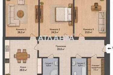 3-комнатная квартира по адресу ул. Заболотного ак. (площадь 140 м²) - imageAlt 14 3-комнатная квартира по адресу ул. Заболотного ак. (площадь 140 м²) - Atlanta.ua - imageAlt 14