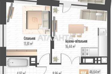 1-комнатная квартира по адресу ул. Орлика Пилипа (площадь 46,6 м²) - imageAlt 15 1-комнатная квартира по адресу ул. Орлика Пилипа (площадь 46,6 м²) - Atlanta.ua - imageAlt 15