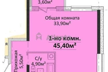 1-кімнатна квартира за адресою Гагаріна пр. (площа 45,4 м²) - фото 10 1-кімнатна квартира за адресою Гагаріна пр. (площа 45,4 м²) - Atlanta.ua - фото 10