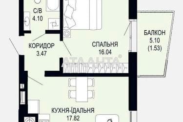 1-кімнатна квартира за адресою Щурата В. Вул. (площа 43,5 м²) - фото 24 1-кімнатна квартира за адресою Щурата В. Вул. (площа 43,5 м²) - Atlanta.ua - фото 24
