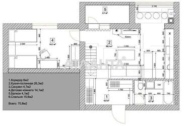 2-комнатная квартира по адресу ул. Институтская (площадь 70 м²) - imageAlt 49 2-комнатная квартира по адресу ул. Институтская (площадь 70 м²) - Atlanta.ua - imageAlt 49