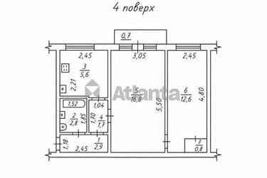 2-комнатная квартира по адресу ул. Космонавтов (площадь 44 м²) - imageAlt 47 2-комнатная квартира по адресу ул. Космонавтов (площадь 44 м²) - Atlanta.ua - imageAlt 47