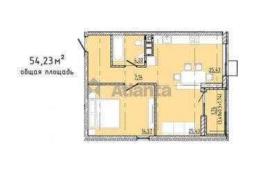 2-кімнатна квартира за адресою вул. Франка Івана (площа 53,1 м²) - фото 9 2-кімнатна квартира за адресою вул. Франка Івана (площа 53,1 м²) - Atlanta.ua - фото 9