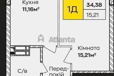 1-кімнатна квартира за адресою вул. Тепловозна (площа 34 м²) - imageAlt 10 1-кімнатна квартира за адресою вул. Тепловозна (площа 34 м²) - Atlanta.ua - imageAlt 10