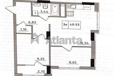 2-кімнатна квартира за адресою 7 км Овідіопольської дор. (площа 49 м²) - фото 10 2-кімнатна квартира за адресою 7 км Овідіопольської дор. (площа 49 м²) - Atlanta.ua - фото 10