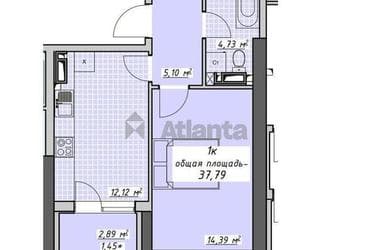 1-комнатная квартира по адресу Курортный пер. (площадь 37,8 м²) - imageAlt 16 1-комнатная квартира по адресу Курортный пер. (площадь 37,8 м²) - Atlanta.ua - imageAlt 16