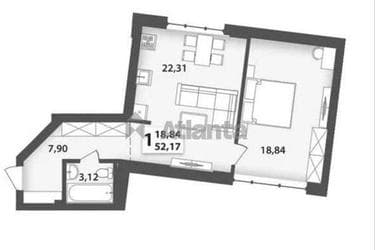 2-комнатная квартира по адресу ул. Лисика (площадь 52 м²) - imageAlt 28 2-комнатная квартира по адресу ул. Лисика (площадь 52 м²) - Atlanta.ua - imageAlt 28