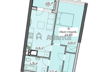 1-комнатная квартира по адресу Курортный пер. (площадь 44,8 м²) - imageAlt 6 1-комнатная квартира по адресу Курортный пер. (площадь 44,8 м²) - Atlanta.ua - imageAlt 6