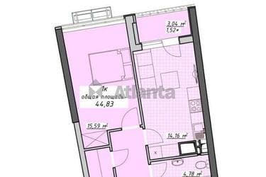 1-кімнатна квартира за адресою Курортний пров. (площа 44,8 м²) - фото 8 1-кімнатна квартира за адресою Курортний пров. (площа 44,8 м²) - Atlanta.ua - фото 8