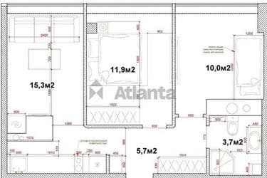 2-комнатная квартира по адресу ул. Жемчужная (площадь 46 м²) - imageAlt 26 2-комнатная квартира по адресу ул. Жемчужная (площадь 46 м²) - Atlanta.ua - imageAlt 26