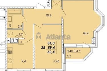 2-комнатная квартира по адресу Овидиопольская дор. (площадь 61,2 м²) - imageAlt 21 2-комнатная квартира по адресу Овидиопольская дор. (площадь 61,2 м²) - Atlanta.ua - imageAlt 21