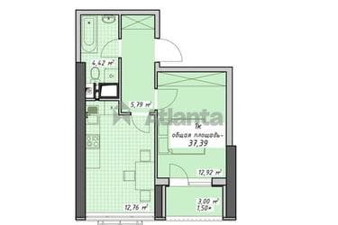 1-кімнатна квартира за адресою Курортний пров. (площа 37,4 м²) - фото 7 1-кімнатна квартира за адресою Курортний пров. (площа 37,4 м²) - Atlanta.ua - фото 7