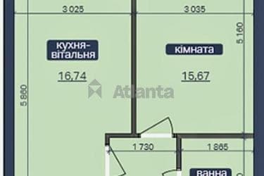 1-кімнатна квартира за адресою вул. Заболотного (площа 44,7 м²) - фото 18 1-кімнатна квартира за адресою вул. Заболотного (площа 44,7 м²) - Atlanta.ua - фото 18