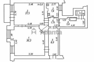 2-комнатная квартира по адресу ул. Коблевская (площадь 75,8 м²) - imageAlt 40 2-комнатная квартира по адресу ул. Коблевская (площадь 75,8 м²) - Atlanta.ua - imageAlt 40