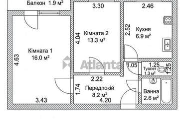 2-комнатная квартира по адресу Морозная ул. (площадь 50,2 м²) - imageAlt 12 2-комнатная квартира по адресу Морозная ул. (площадь 50,2 м²) - Atlanta.ua - imageAlt 12
