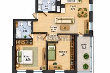 2-комнатная квартира по адресу Пасечная ул. (площадь 67,9 м²) - imageAlt 14 2-комнатная квартира по адресу Пасечная ул. (площадь 67,9 м²) - Atlanta.ua - imageAlt 14