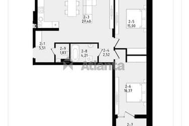 2-комнатная квартира по адресу ул. Лесная (площадь 80 м²) - imageAlt 23 2-комнатная квартира по адресу ул. Лесная (площадь 80 м²) - Atlanta.ua - imageAlt 23