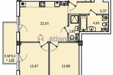 2-комнатная квартира по адресу ул. Дмитриевская (площадь 66,8 м²) - фото 10 2-комнатная квартира по адресу ул. Дмитриевская (площадь 66,8 м²) - Atlanta.ua - фото 10