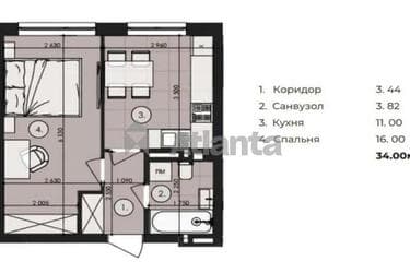 1-комнатная квартира по адресу ул. Владимира Великого (площадь 34 м²) - imageAlt 28 1-комнатная квартира по адресу ул. Владимира Великого (площадь 34 м²) - Atlanta.ua - imageAlt 28