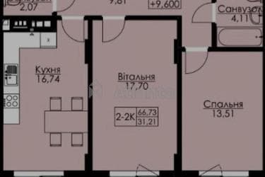 2-комнатная квартира по адресу ул. Соняшникова (площадь 66,7 м²) - imageAlt 14 2-комнатная квартира по адресу ул. Соняшникова (площадь 66,7 м²) - Atlanta.ua - imageAlt 14