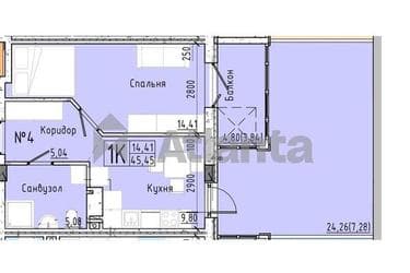 1-комнатная квартира по адресу ул. Слободская (площадь 45,5 м²) - imageAlt 29 1-комнатная квартира по адресу ул. Слободская (площадь 45,5 м²) - Atlanta.ua - imageAlt 29