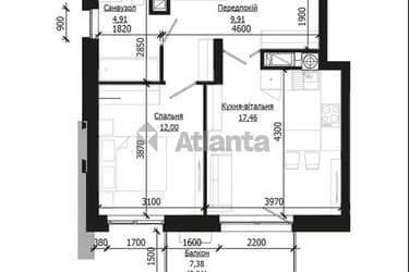 1-комнатная квартира по адресу ул. Орлика Пилипа (площадь 46,5 м²) - imageAlt 14 1-комнатная квартира по адресу ул. Орлика Пилипа (площадь 46,5 м²) - Atlanta.ua - imageAlt 14