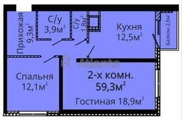 2-кімнатна квартира за адресою вул. 3-я лінія 6ст. Люстдорфської дор (площа 59,3 м²) - фото 42 2-кімнатна квартира за адресою вул. 3-я лінія 6ст. Люстдорфської дор (площа 59,3 м²) - Atlanta.ua - фото 42