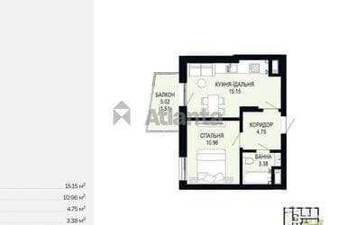 1-комнатная квартира по адресу ул. Щурата В. Ул (площадь 35,8 м²) - фото 30 1-комнатная квартира по адресу ул. Щурата В. Ул (площадь 35,8 м²) - Atlanta.ua - фото 30