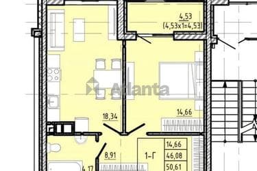 1-комнатная квартира по адресу ул. Франко Ивана (площадь 50,6 м²) - фото 11 1-комнатная квартира по адресу ул. Франко Ивана (площадь 50,6 м²) - Atlanta.ua - фото 11