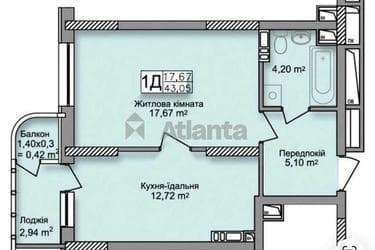 1-комнатная квартира по адресу ул. Кондратюка Юрия (площадь 43 м²) - фото 18 1-комнатная квартира по адресу ул. Кондратюка Юрия (площадь 43 м²) - Atlanta.ua - фото 18