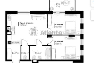 2-кімнатна квартира за адресою вул. Орлика Пилипа (площа 54,2 м²) - фото 20 2-кімнатна квартира за адресою вул. Орлика Пилипа (площа 54,2 м²) - Atlanta.ua - фото 20