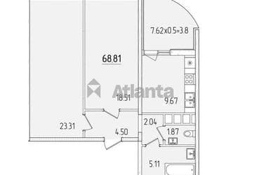 1-комнатная квартира по адресу ул. Краснова (площадь 68 м²) - фото 11 1-комнатная квартира по адресу ул. Краснова (площадь 68 м²) - Atlanta.ua - фото 11