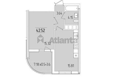 1-комнатная квартира по адресу ул. Краснова (площадь 39,8 м²) - imageAlt 31 1-комнатная квартира по адресу ул. Краснова (площадь 39,8 м²) - Atlanta.ua - imageAlt 31