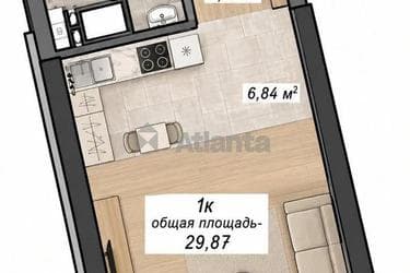1-комнатная квартира по адресу Курортный пер. (площадь 30 м²) - imageAlt 17 1-комнатная квартира по адресу Курортный пер. (площадь 30 м²) - Atlanta.ua - imageAlt 17
