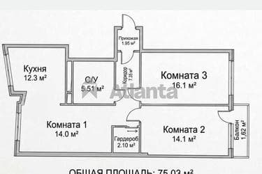 3-комнатная квартира по адресу ул. Ивасюка Владимира пр-т (площадь 75 м²) - imageAlt 16 3-комнатная квартира по адресу ул. Ивасюка Владимира пр-т (площадь 75 м²) - Atlanta.ua - imageAlt 16