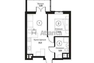 1-комнатная квартира по адресу ул. Слободская (площадь 38,4 м²) - фото 8 1-комнатная квартира по адресу ул. Слободская (площадь 38,4 м²) - Atlanta.ua - фото 8