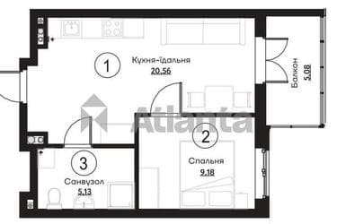 1-кімнатна квартира за адресою вул. Слобідська (площа 40,0 м²) - фото 8 1-кімнатна квартира за адресою вул. Слобідська (площа 40,0 м²) - Atlanta.ua - фото 8