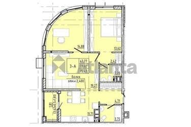 3-комнатная квартира по адресу ул. Франко Ивана (площадь 75,4 м²) - imageAlt 10 3-комнатная квартира по адресу ул. Франко Ивана (площадь 75,4 м²) - Atlanta.ua - imageAlt 10