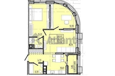 3-комнатная квартира по адресу ул. Франко Ивана (площадь 72,6 м²) - imageAlt 8 3-комнатная квартира по адресу ул. Франко Ивана (площадь 72,6 м²) - Atlanta.ua - imageAlt 8